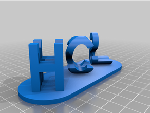 personnalisé double blocs lettre illusion personnalisation 3d print model - Mito3D
