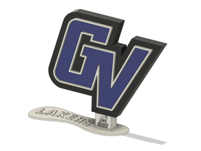 grand valley logotipo gvsu michigan 3d print model - Mito3D