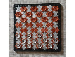 damas sol luna ajedrez checkers chess 3d print model - Mito3D