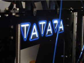 tatara logo led backlight 3d print model - Mito3D