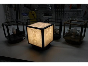 lithophane cube gift light photo valentine 3d print model - Mito3D