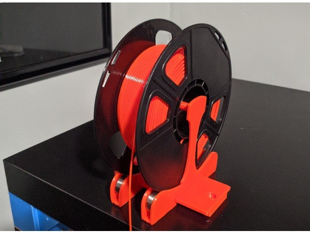 table mount spool holder tush remix filament ikea lack 3D print model - Mito3D