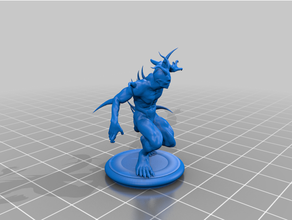 barbed devil mini dnd pathfinder 3d print model - Mito3D