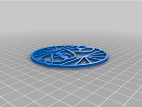 customized monogrammed coaster 3d print model - Mito3D