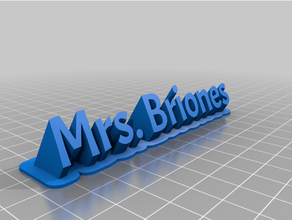 personalizzato spazzare 2 linea piastra signora briones misura 3d print model - Mito3D