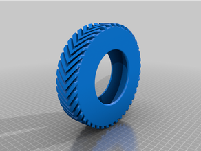 1 6 scale truck tire shape tread 3d print model - Mito3D