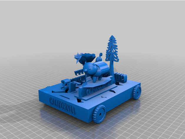 Kalifornien 3D print model - Mito3D