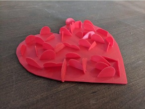 cuore cuori placca 3d print model - Mito3D