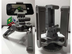 foldable gear tripod phones phone mount smartphone holder 3d print model - Mito3D