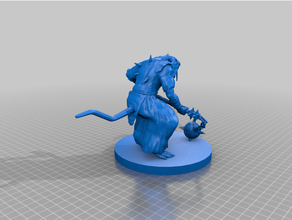 skaven ratman plague monk pestilence warhammer fantasy 3d print model - Mito3D