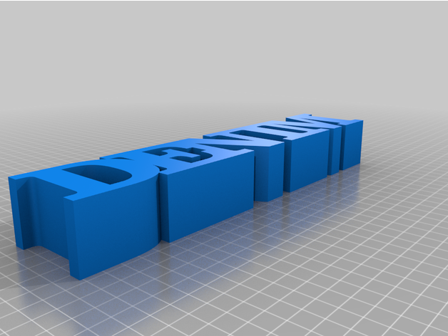personalizado variable palabra escultura 3D print model - Mito3D