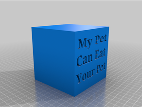 pet cube 3d print model - Mito3D