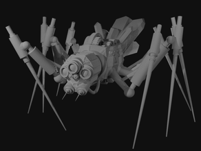 mechspider créature cristal sombre mdn miniature engrenages machine mech mini monstre monstres l'araignée spidermech steampunk 3d print model - Mito3D