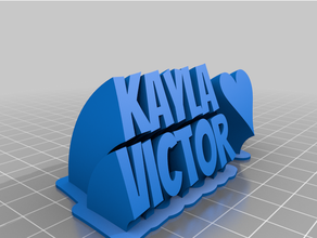 kayla plate customized 3d print model - Mito3D