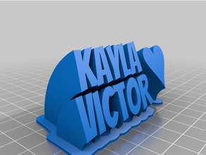 kayla plate2 personnalisé 3d print model - Mito3D