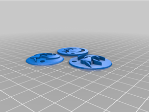 3 fox keychain medallions 3d print model - Mito3D