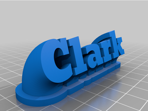 personalizado barrido plateclark 3d print model - Mito3D