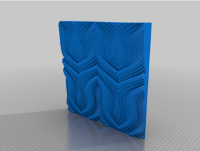 segmenté cubique mur courbe courbes curvy panneau sine cube tuile minuscule 3d print model - Mito3D