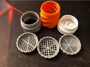 desiccant containers adapters sieves dehumidifier box container drybox dry gel silica spool 3d print model - Mito3D