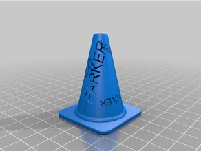 parker customized traffic cone 3d print model - Mito3D