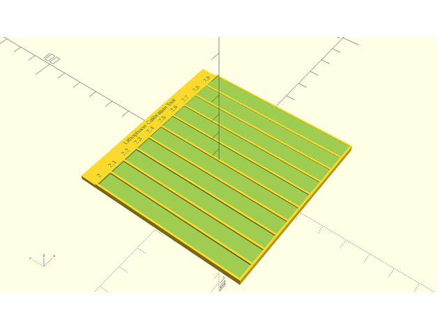 lithophane calibratore parametrico piazza calibrazione personalizzabile customizer filamento openscad 3D print model - Mito3D