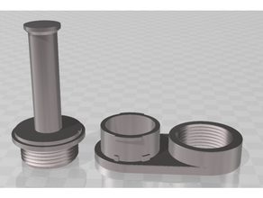 cr-100 spool holder - offset narrow diameter filament spoolholder mount 3d print model - Mito3D