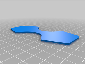deri fob şablon diy edc basit 3d print model - Mito3D