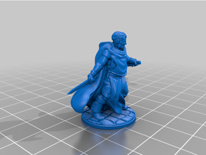 cleric reformed rogue - remixed orrin warrior-thief 28mm dnd miniature rpg tabletop gaming 3d print model - Mito3D