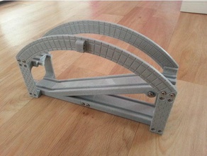 ferrocarril madera puente plegable plegado 3d print model - Mito3D