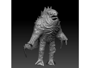 fishman dagon dnd in miniatura cthulhu fighter pesce kuo toa monster 3d print model - Mito3D