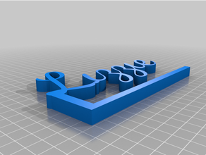 lizzy desk plate 3d print model - Mito3D