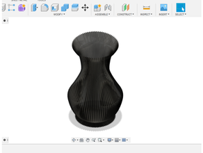 ridged vase fusion 360 3d print model - Mito3D