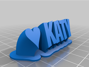 katy personalizado 3d print model - Mito3D