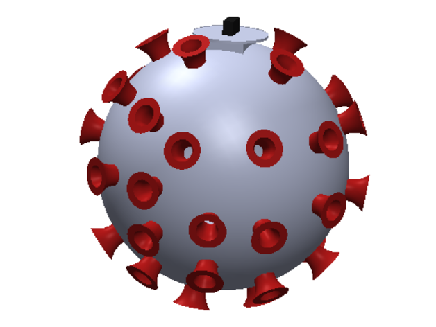 st corona virus 3D print model - Mito3D