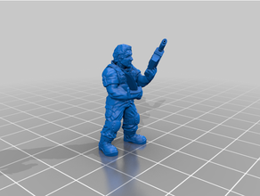 imperial soldier 28mm 40k guard solider 3d print model - Mito3D