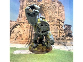 idol mork - ork goblin stone golem 3d print model - Mito3D