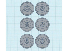 death guard objective coins 40k coin marker warhammer wh40k 3d print model - Mito3D