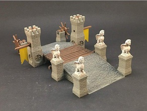 drawbridge 28mm miniatures gaming boardgame boardgames dnd miniature fantasy scenery scatter terrain 3d print model - Mito3D