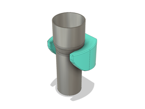 aspirateur tube cintre support pipe vide l'aspirateur mural 3d print model - Mito3D