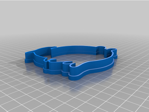 dophin frame cookie cutter 3d print model - Mito3D