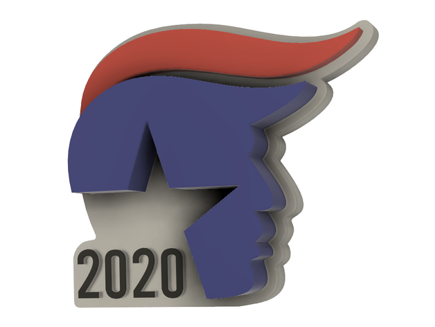 trump 2020 mıknatıs donald 3D print model - Mito3D