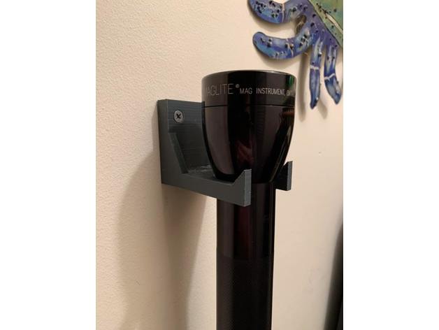maglite wall holder closet hanger flashlight ml300l organizer tool 3D print model - Mito3D