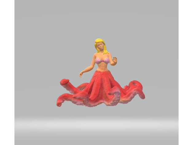octopusfolk feminino 3D print model - Mito3D