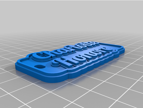 charlotte multiline tag keychain customized 3d print model - Mito3D