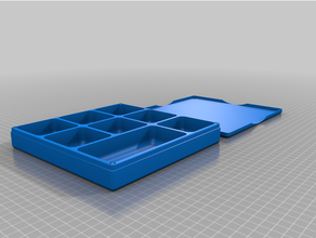 customized magnetic screw tray box optional lid 3d print model - Mito3D