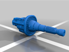 28mm lightning thrower small knights vuvuzela muzzles 3d print model - Mito3D