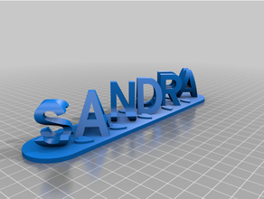 sandra personalizado 3d print model - Mito3D