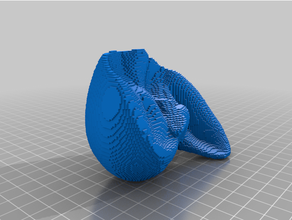 pixelated voxelized liver 3d print model - Mito3D