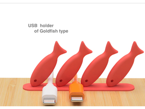 usb titolare goldfish tipo 3d print model - Mito3D