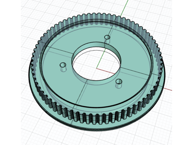 align 470l drive pulley 70t fixed 3D print model - Mito3D